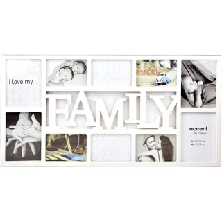 accent by nielsen Collage Family 10 Ausschnitte, Weiß, Außenformat: 73x37x2,5 cm