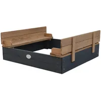 Axi Ella Sandkasten aus Holz mit Deckel braun/anthrazit -