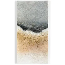 Wandbild 40 x 80 cm Strand I Holz Beige Sand