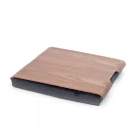 BOSIGN Laptop Knietablett Laptray Large Rutschfest, Walnussholz.