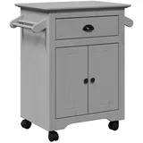 vidaXL Küchenwagen Bodo Grau 72x45x80 Cm - Vidaxl