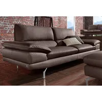 CALIA ITALIA 3-Sitzer Dave, italienisches Designsofa, mit erstklassigem Sitzkomfort, in zwei Lederqualitäten und toller Detailverarbeitung braun