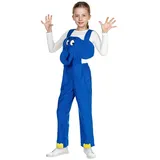 maskworld Die Sendung mit der Maus - Elefant Kostüm für Kinder - Kindergröße: 104 - blaue Latzhose für Karneval, Halloween & Motto-Party