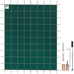 VEVOR Rechteckige Schwimmbadabdeckung 5,5X10,9M für alle Arten von Pools wie Haus, Garten, Hotel, Technik, um Ihren Pool besser zu schützen Grün Winter Outdoor geeignet