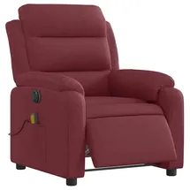vidaXL Massagesessel Elektrisch 148 x 79,5 x 0 cm Weinrot mit Fernbedienung