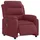 vidaXL Massagesessel Elektrisch 148 x 79,5 x 0 cm Weinrot mit Fernbedienung