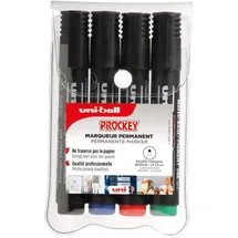 Uni-Ball Flipchartmarker Prockey, Rundspitze, Strichbreite 1,5-3 mm, 4 Stück