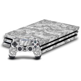 Head Case Designs Grau Camo Tarnung Vinyl Haut Gaming Aufkleber Abziehbild Abdeckung kompatibel mit Sony Playstation 4 PS4 Pro Console and DualShock 4 Controller