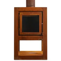 Terrassenkamin Quaruba L Mit Rollen 1 Seite Glas