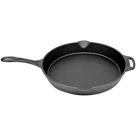 VALHAL OUTDOOR Feuerpfanne mit Stiel Ø 30 cm Gusseisen schwarz