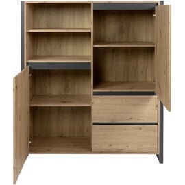 Finori Highboard DENVER B/H/T 120x140x40 cm,