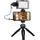 PULUZ Live-Aufnahme-Set Stativ + LED-Licht + Mikrofon + Telefonclip PKT3132B