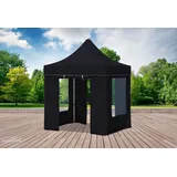 Faltpavillon Faltzelt Pavillon 2x2 Schwarz Gartenzelt Klappzelt Wasserdicht