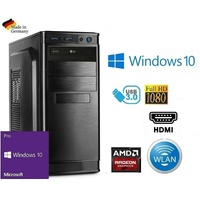 Homeschooling PC QUAD CORE 8GB DDR4 RAM 1000GB SSD komplett Windows 10 Office 55