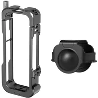 Kompatibel for Insta360 X4 – Aluminium-Metall-Schutzkäfig-Rig-Gehäuserahmen mit Objektivabdeckung
