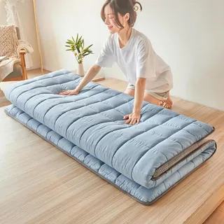 MZYZPPBD Futon Matratze Faltbar Atmungsaktiv Vintage Japanische Bodenmatratze Rollbar Verdicken Gästebett Schlafbett Tragbare Campingbett Tatami Matte,003,90 * 200cm