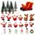 jenich Mini Weihnachtsfiguren 25 Stück gold/grün/rot/mehrfarbig