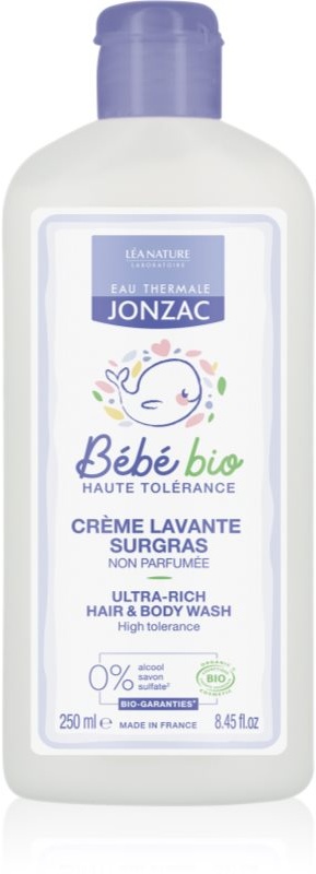 Jonzac BÉBÉ BÉBÉ Pflegende Seifencreme für haare und körper 250 ml