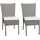 MCW Poly-Rattan Stuhl G19 2er-Set Grau Kissen Creme
