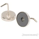 Silverline 695776 Magnetische Haken, 2er-Pckg. 35 mm