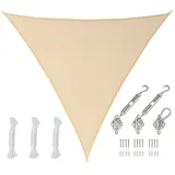 AMANKA 6x6x6 UV Sonnensegel Dreieckig Atmungsaktiv - Sonnenschutz Segel mit Befestigung