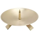 Nklaus Dreifußleuchter Ø13,0cm mit Dorn Gross Messing Gold Kerzenleuchter Altarleuchter 10709