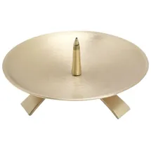 Nklaus Dreifußleuchter Ø13,0cm mit Dorn Gross Messing Gold Kerzenleuchter Altarleuchter 10709