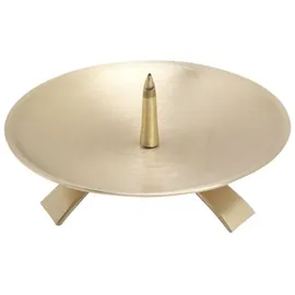Nklaus Dreifußleuchter Ø13,0cm mit Dorn Gross Messing Gold Kerzenleuchter Altarleuchter 10709