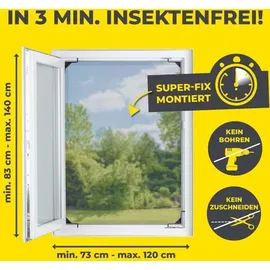 EasyMaxx Insektenschutzgitter Teleskop 4er-Set 80 x 100 cm Anthrazit