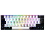 Sharkoon SGK50 S4 White, 60% Layout, LEDs RGB, Kailh RED, hot-swap, USB, IT