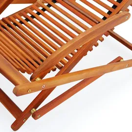 CASARIA Gartenliege 152 x 70 x 74 cm braun klappbar
