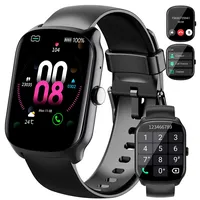 Smartwatch für Damen Herren (Annehmen/Tätigen von Anrufen), 1,95 Zoll gewölbtes Display Fitnessuhr, 110+ Sportmodi, 24H Herzfrequenz Schlafmonitor Smartwatch, IP68 Wasserdicht Sportuhr für iOS/Android