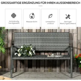 Outsunny Gartenbank 122 x 60 x 85 cm Grau