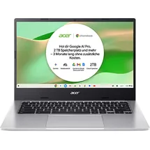 Acer 14'' MediaTek MT ARM Cortex A76/A55 4 GB RAM 64 GB eMMC Chrome OS Silber