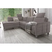 sit&more Ecksofa SIT & MORE "Pablo L-Form", grau (elefant), B:233cm H:78cm T:196cm, Struktur fein (100% Polyester);Struktur (100% Polyester), Sofas, Ecksofa, wahlweise mit Bettfunktion
