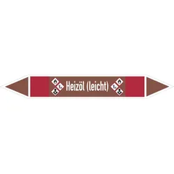Rohrleitungskennzeichen Heizöl (leicht) - 100x15 mm Folie selbstklebend