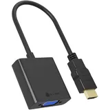 Icy Box 2-in-1 Adapter HDMI auf VGA 0,20 m Schwarz