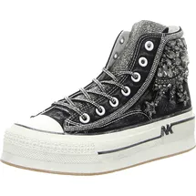 nan-ku Damen Plateau-Sneaker Schwarz 40