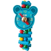 Bino world of toys Bino 9987140 , Holzuhr Maus, (Uhr Armbanduhr, Lernuhr, bunt