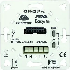 Peha - EnOcean Easyclickpro Empfänger mit Tragplatte, 1 Kanal