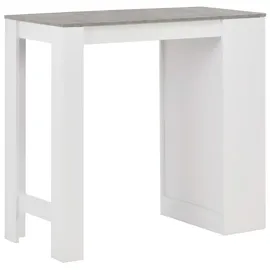 vidaXL Bartisch mit Regal 110 x 50 x 103 cm Weiß