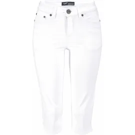 Arizona Caprijeans "mit Schlitz am Saum", Damen, Gr. 54, N-Gr, weiß, Denim/Jeans, Obermaterial: 98% Baumwolle, 2% Elasthan, clean, Basic, schmal, Jeans, schmale Passform, mit stylischen Nieten, hohe Taille