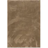 Pergamon Luxus Super Soft Hochflor Langflor Teppich Silky Taupe, 120x170cm
