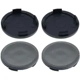 4 Nabenkappen Ø 55,5 mm - 51,5 mm / rund flach / Klebefläche
