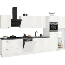 OPTIFIT Küchenzeile Cara 400 cm weiß