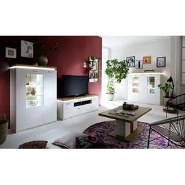 Sconto Highboard 138 x 144 x 38 cm Weiß