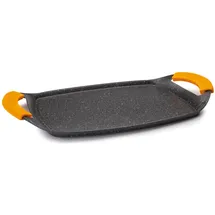 Ibili Grillpfanne Basic Stone 36 x 22,5 cm Stahl orange/schwarz