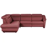 HIMOLLA Ecksofa Leder 9707 ¦ rot ¦ Maße (cm): B: 275 H: 84 T: 245.0