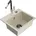 Mexen Milo 1-Becken-Granitspüle mit Mischbatterie Flora Beige 6505-69-670401-07-B Beige