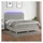 vidaXL Boxspringbett mit Matratze & LED Hellgrau 180x200 cm Stoff